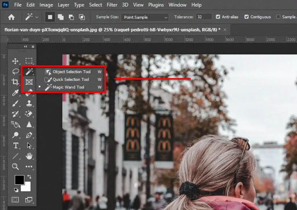 قم بتغيير خلفية الصورة في Photoshop