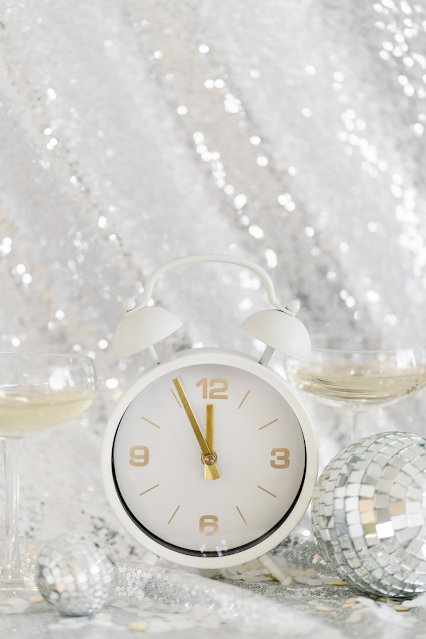 New Years Eve Clock Strikes Midnight