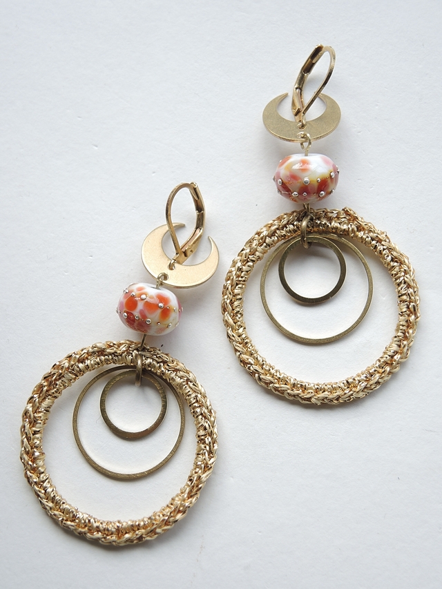 DIY oorbellen/earrings 'Halo'