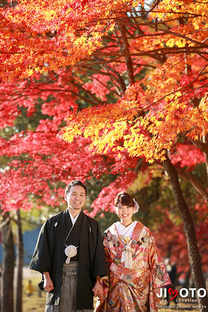 紅葉の奈良で前撮り撮影