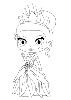 Tiana coloring page- The princess and the frog