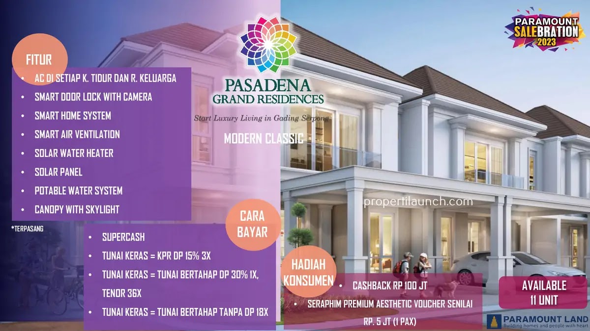 Promo Rumah Pasadena Grand Residences 2023