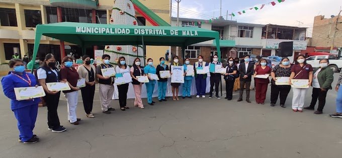 RECONOCIMIENTO AL SECTOR SALUD DEL DISTRITO DE MALA, POR HABER LOGRADO EL PREMIO REGIONAL A LA GESTIÓN TERRITORIAL 2021