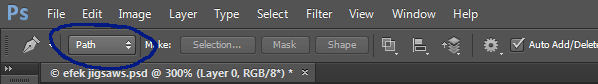 Select Path on the options bar.