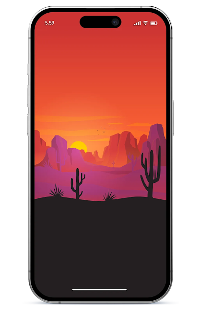 Desert sunset Minimalist iPhone Wallpaper 4K
