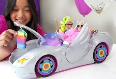 Машина Barbie Extra Vehicle 2-Seater Car: серебристый кабриолет с дверцами-крыльями