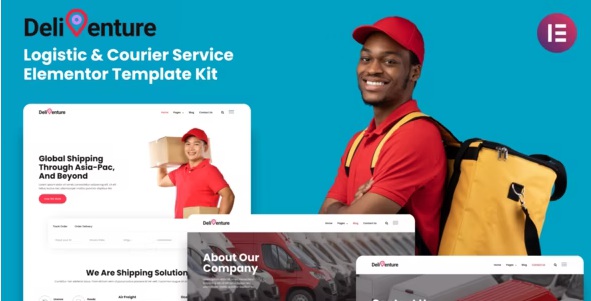 Best Logistic & Courier Service Elementor Template Kit