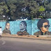 “Dji Tafinha, Cef Tanzy e Gerilson Insrael”, com os rostos num dos muros da cidade de Luanda