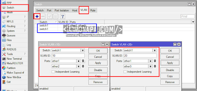 Konfigurasi Switch VLAN