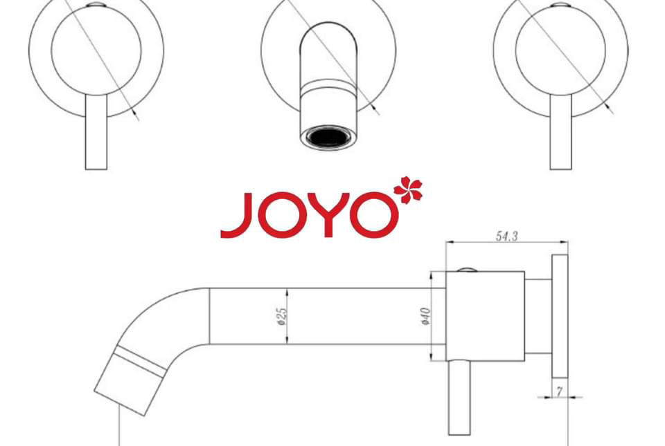 Vòi lavabo âm tường JOYO model JF 5022