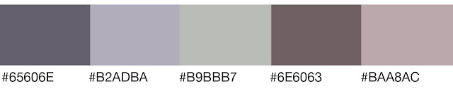 Gray (#B9BBB7) Split Complementary Color Theme