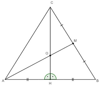 медицентър на триъгълник, задачи по математика за 8 клас, геометрия 8 клас, решени задачи по математика