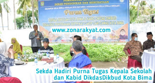 Sekda Hadiri Purna Tugas Kepala Sekolah dan Kabid DikdasDikbud Kota Bima