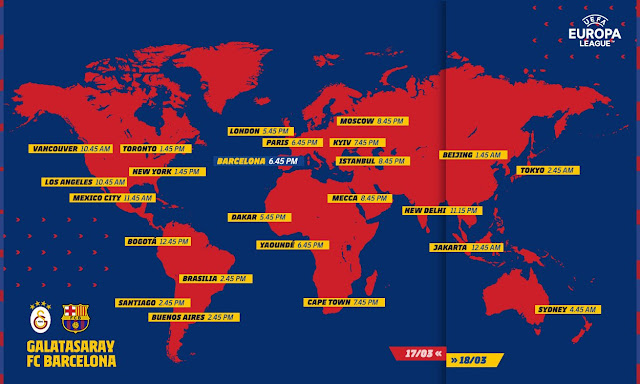 Horario Galatasaray vs Barcelona