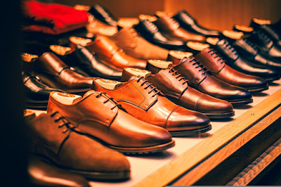 Different Styles of Leather Shoes on Display