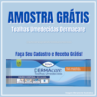 Amostra Grátis Lenço Umedecido Dermacare Tena