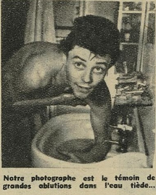 Gérard Philipe chez lui en 1947 : salle de bain