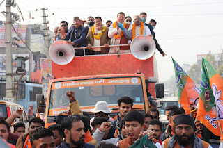 Rally CM pushkar dhaani and Nitin GAdkari in Uttarakhand