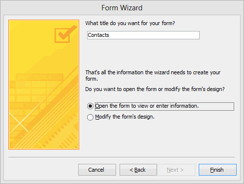 एमएस एक्सेस 2013 में विज़ार्ड का उपयोग कर फॉर्म कैसे बनाएं (How to Create a Form using Wizard in MS Access 2013)