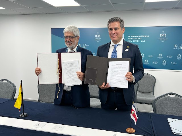 Colombia y Costa Rica acordaron profundización del Acuerdo Comercial