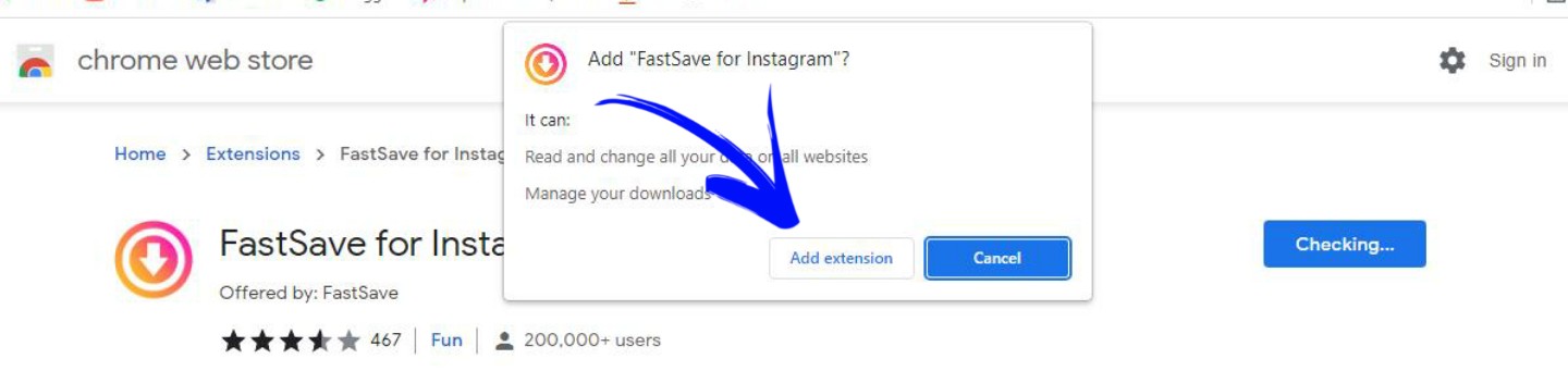 Fast Save for Instagram Chrome Extension for Pc