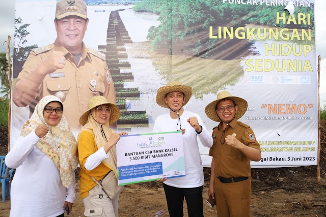 Bank Kalsel Bantu 3.500 Bibit Mangrove Pada Puncak Hari Lingkungan Hidup 