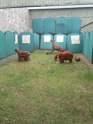 " ARCHERY RANGE"  in Gabala Shooting Range. Dummy animals in the range