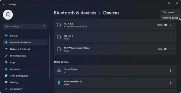 كيفية إعادة تسمية جهاز Bluetooth في نظام التشغيل Windows 11