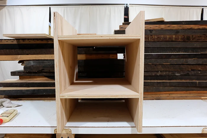 assembled birch plywood bathroom vanity interior shelf unit