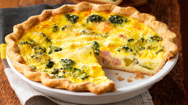 Quiche aux brocolis et jambon