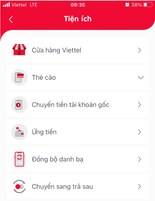 Hướng dẫn khách hàng chuyển từ sim trả trước sang trả sau trên App My Viettel