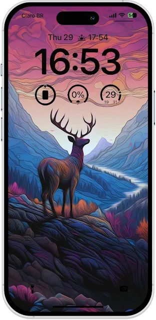 Free Download Mobile Wallpaper of Deer Oil Painting Artwork