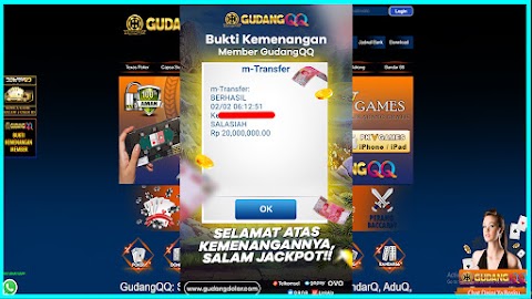 Selamat Kepada Member Setia GudangQQ WD sebesar Rp. 20.000.000.-