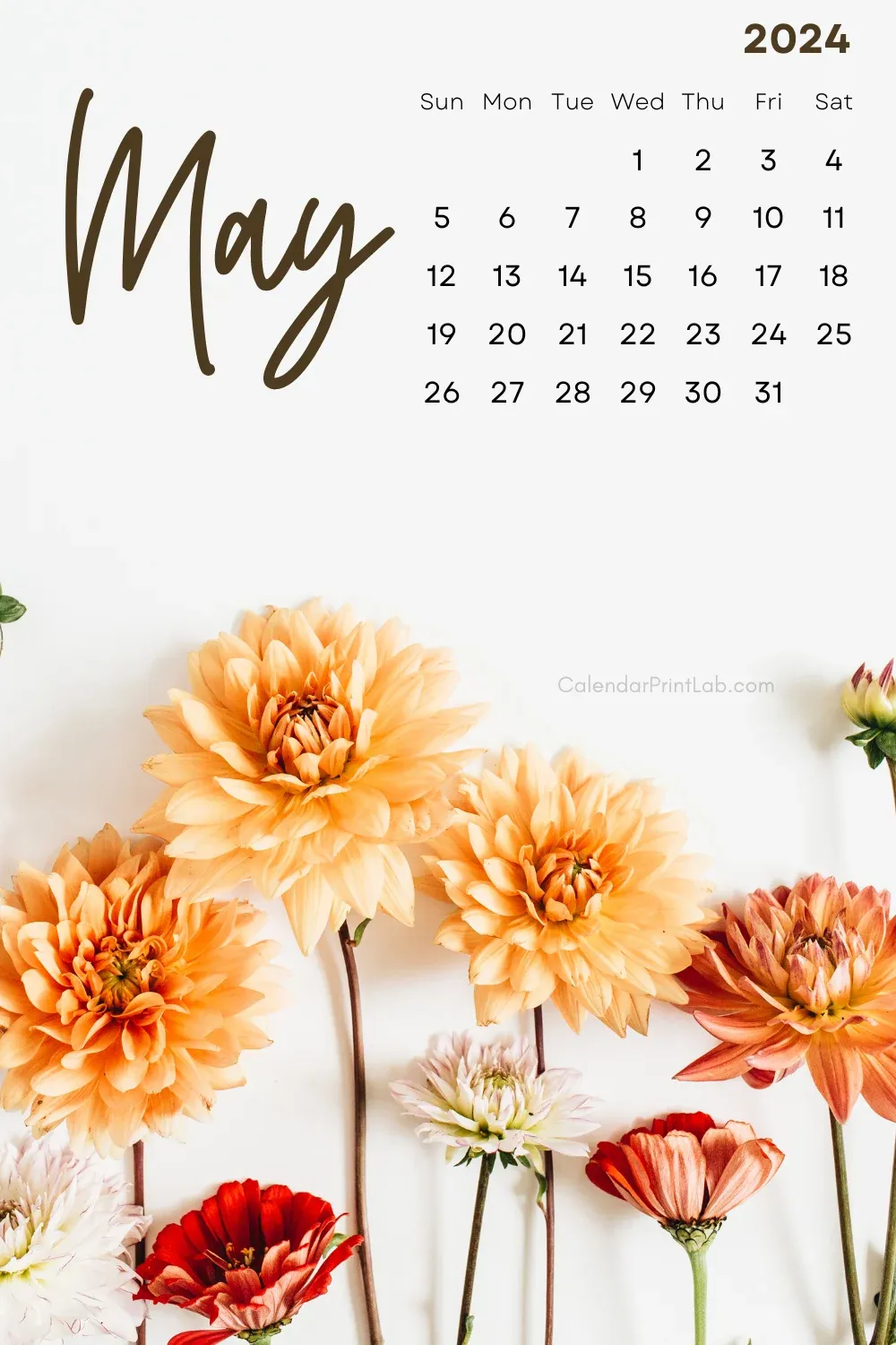 iPhone May 2024 Calendar Wallpaper