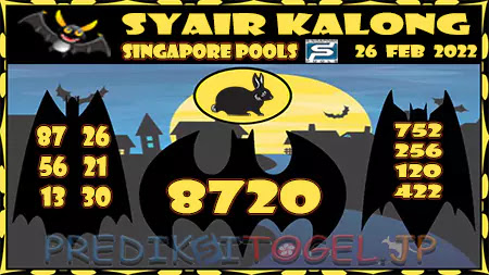 Syair Kalong Singapura Hari Ini 26-02-2022