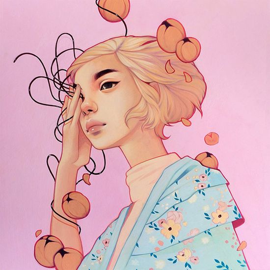 Kelsey Beckett arte pinturas tradicionais ilustrações mulheres surreais