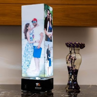 Rotating Tower Photo Lamp best gift for marriage wedding anniversary
