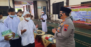 Polres Wonogiri Peringati HPN Lewat Baksos Bersama Anak Yatim