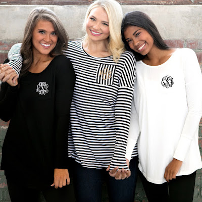 Monogrammed Tunic Shirt from Marleylilly