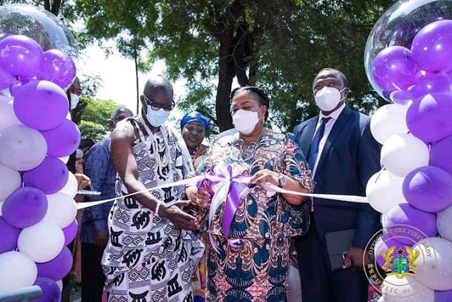 New Waiting  Area For Visitors at Korle Bu Teaching Hospital Opened by H.E. Mrs. Rebecca  Akufo Addo.