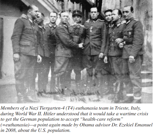 Nazi euthanasia Obama eldercide infanticide life not worth living death panels bioethics medicine crimes against humanity Germany