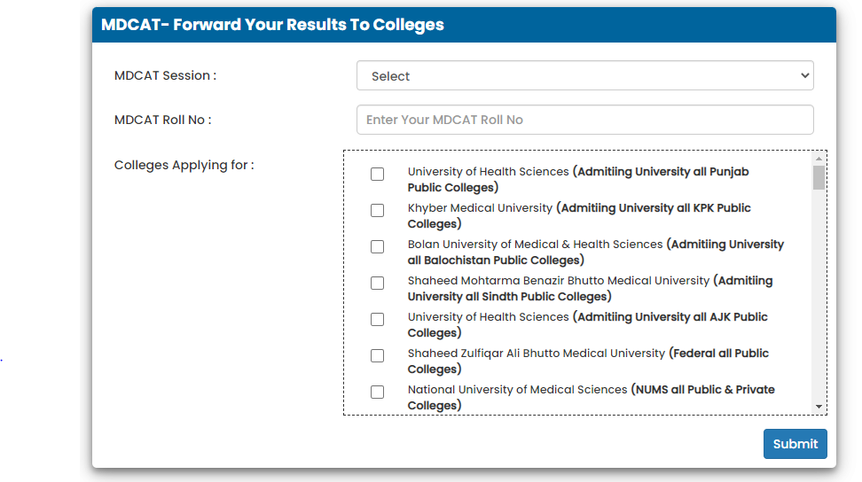 PMC MDCAT reslt, MDCAT result uhs 2022