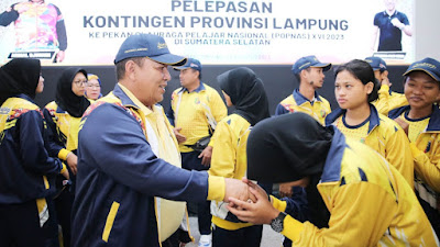 Gubernur Arinal Lepas Kontingen Pekan Olahraga Pelajar Nasional XVI Provinsi Lampung Ikuti Popnas di Sumatera Selatan