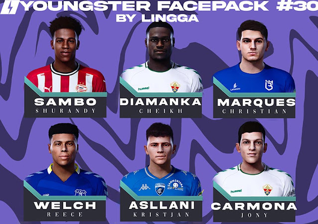 Youngster Facepack V30 2021 For eFootball PES 2021