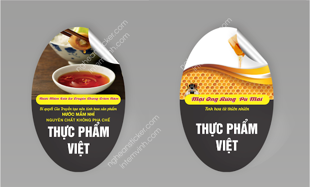 Tem giấy thực phẩm Việt: Tem nước mắm, tem mật ong