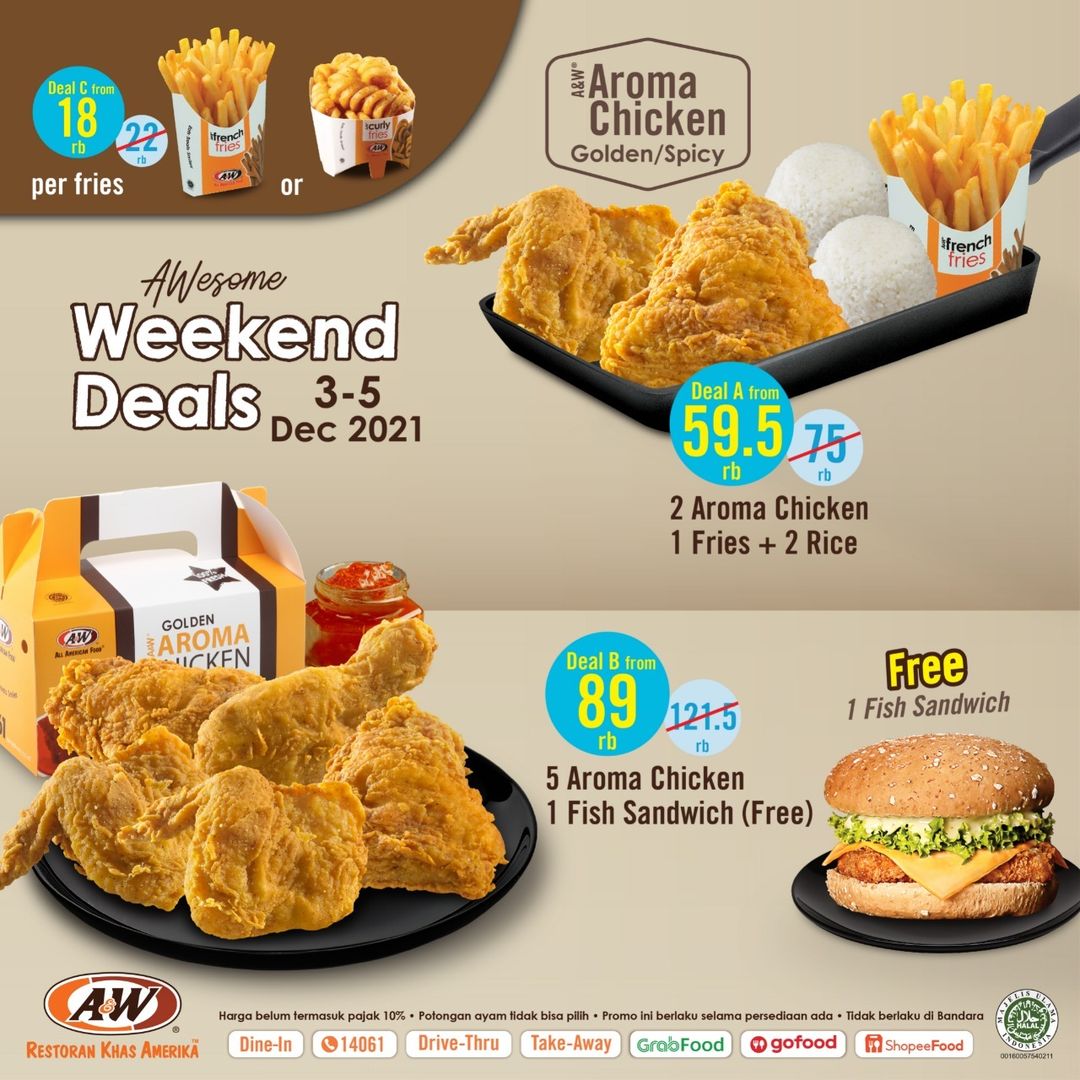 Promo AW Weekend Deals Paket Pilihan Mulai 59 Ribuan (s.d 05 Des 2021)