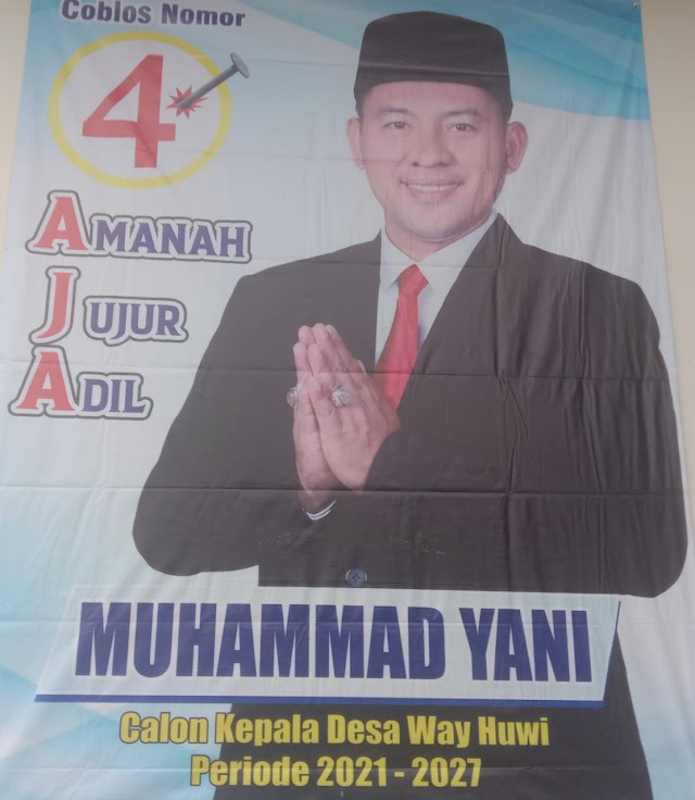Muhammad Yani Unggul Telak pada Pilkades Way Huwi Periode 2021 - 2027