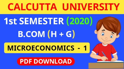 Download CU B.COM 1st Semester Microeconomics 1 2020 Question Paper With Answer