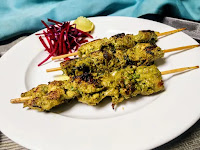 Serving Pahadi kabab in a plate