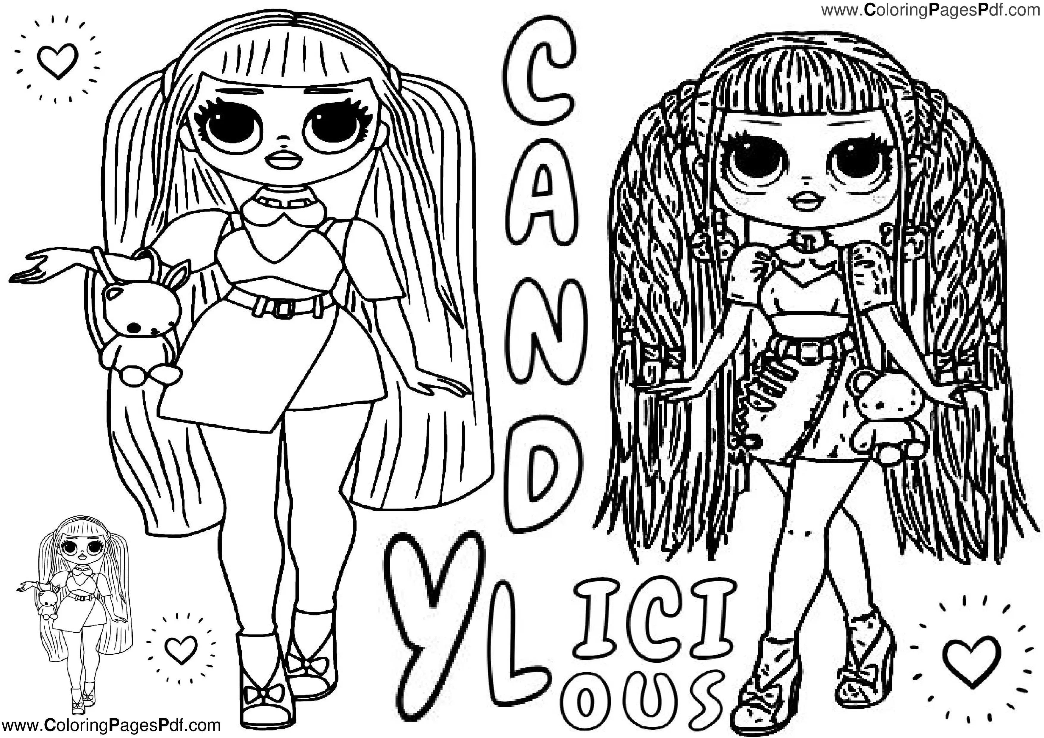 Lol omg candylicious coloring pages